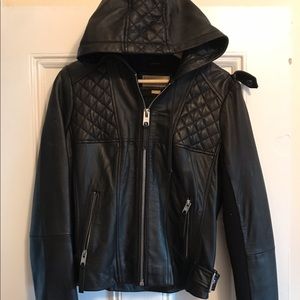 Michael Kors Leather Moto Jacket